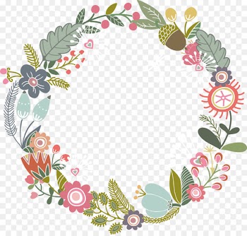 Paper Ribbon Flower Clip art - Floral border design 