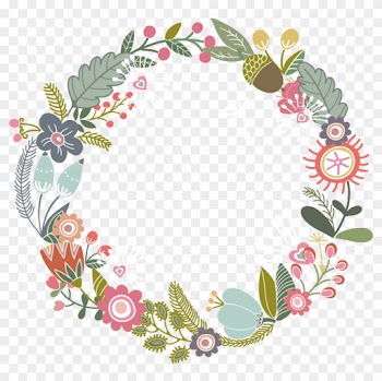 Paper Ribbon Flower Clip Art Floral Border Design 986 - Though She Be But Little She Is Fierce
