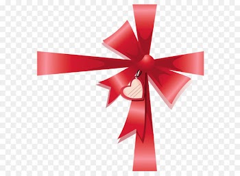 Paper Ribbon Gift wrapping How-to - Valentine Decorative Bow with Heart PNG Clipart 