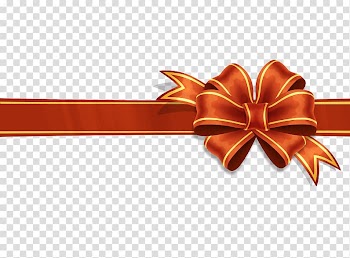 Paper Ribbon Gift wrapping , Red Ribbon transparent background PNG clipart