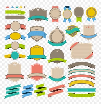 Paper Ribbon Label Photography - Simple flat ribbon promotional tag 