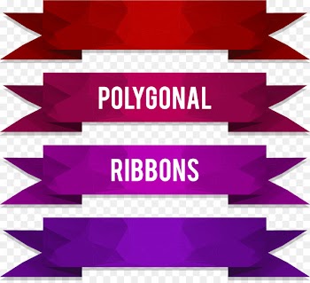 Paper Ribbon - Low polygon ribbon 