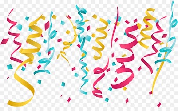 Paper Ribbon Party Birthday - Vector birthday party ribbons 