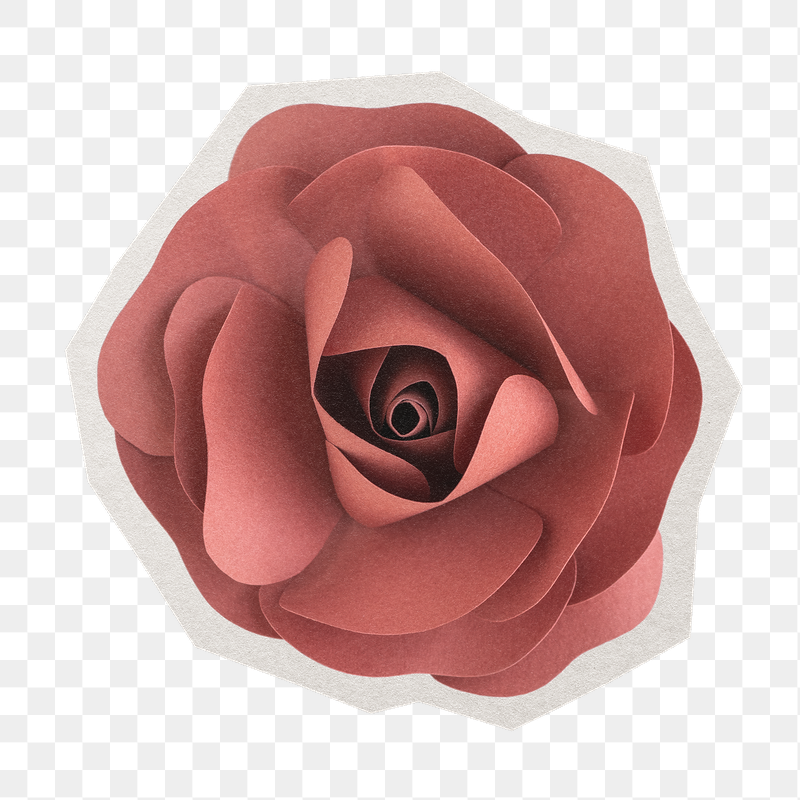 Paper rose png sticker, paper | Free PNG - rawpixel