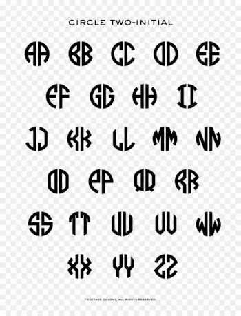 Paper Rubber stamp Window box Postage Stamps - initials 