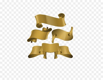Paper Scroll Ribbon - Golden ribbon 