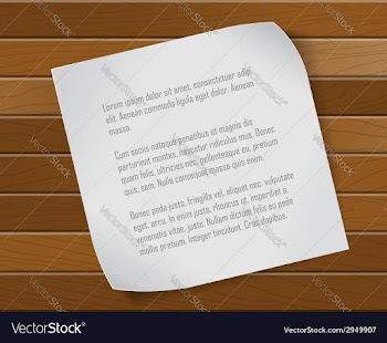 Paper sheet over wooden background vector image
