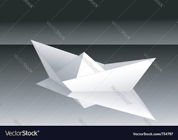 Paper ship vector image