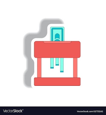 Paper Shredding Machine in vector image