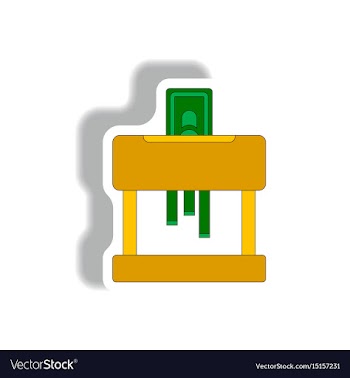 Paper shredding machine in vector image