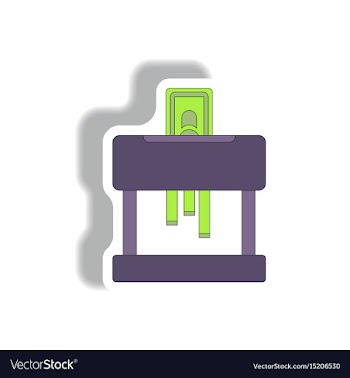 Paper shredding machine in vector image