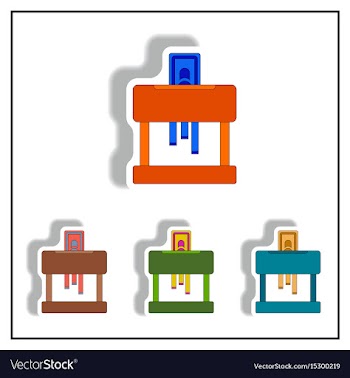 Paper shredding machine vector image