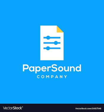 Paper sound logo icon vector image