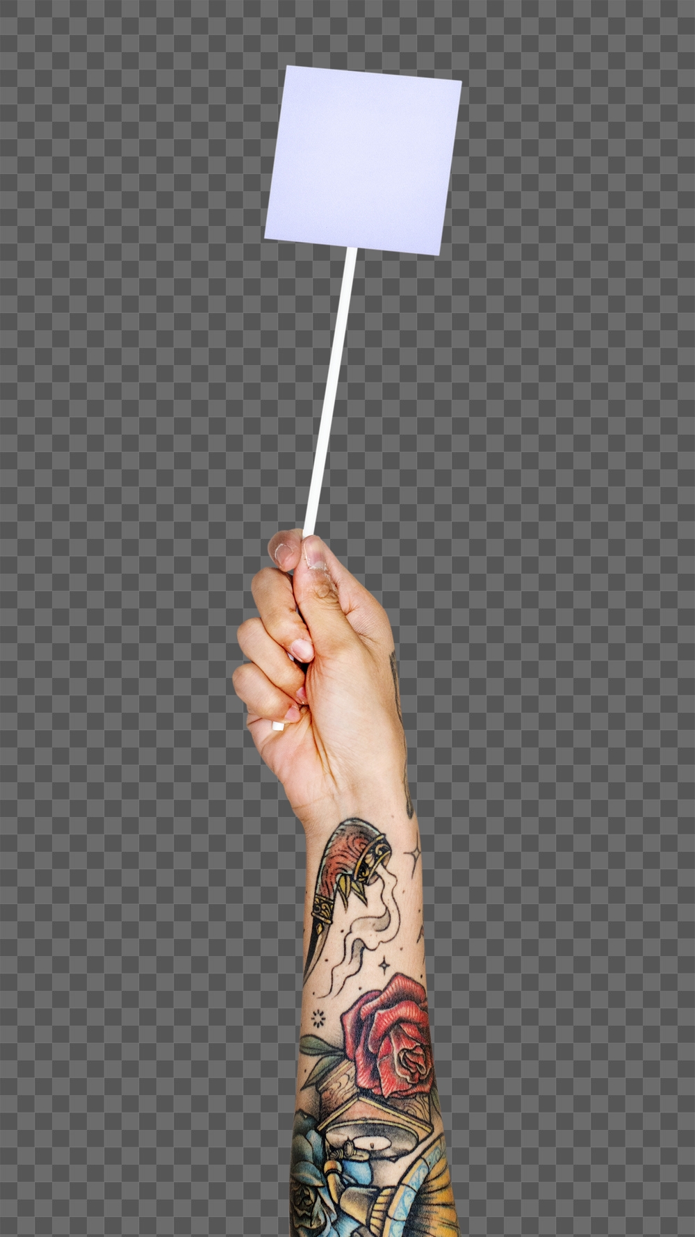 Paper & stick png in tattooed | Free PNG - rawpixel