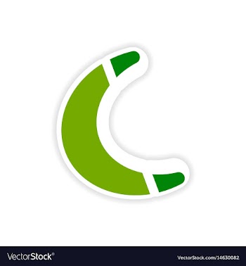 Paper sticker australian boomerang on white vector image