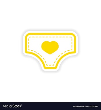Paper sticker baby pants on white background vector image