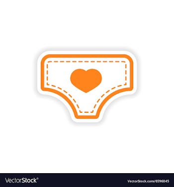 Paper sticker baby pants on white background vector image