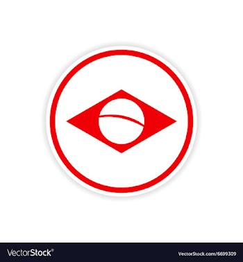 Paper sticker Brazil logo on white background vector image