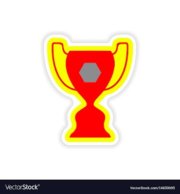 Paper sticker brazilian football cup on white vector image