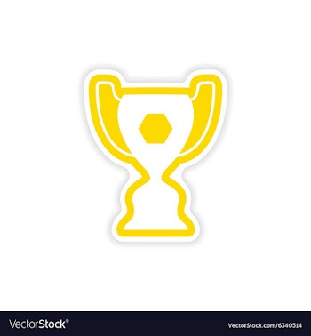 Paper sticker Brazilian football cup on white vector image