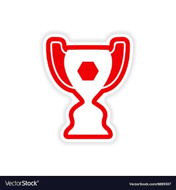 Paper sticker Brazilian football cup on white vector image