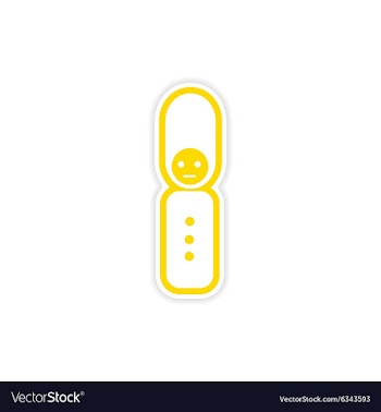 Paper sticker British officer on white background vector image