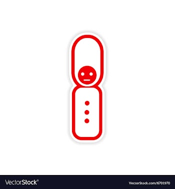 Paper sticker British officer on white background vector image