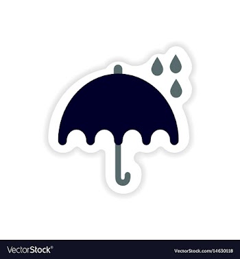 Paper sticker british umbrella on white background vector image