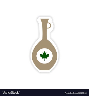 Paper sticker canadian pitcher on white background vector image
