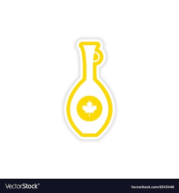 Paper sticker Canadian pitcher on white background vector image