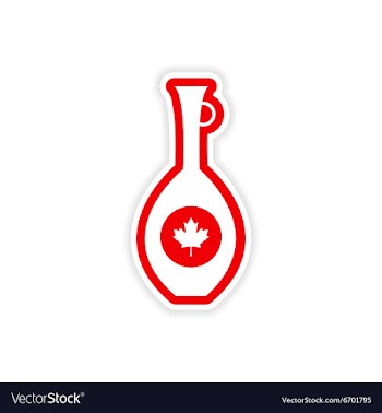 Paper sticker Canadian pitcher on white background vector image