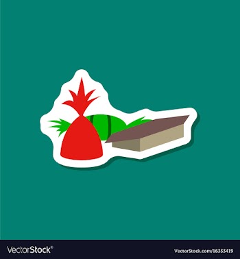 Paper sticker chocolate candies vector image