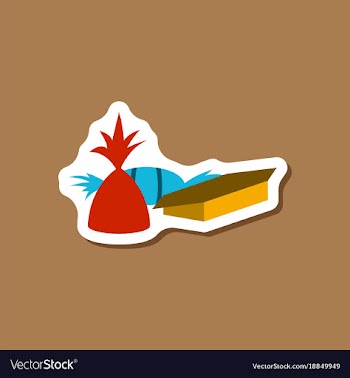 Paper sticker chocolate candies vector image