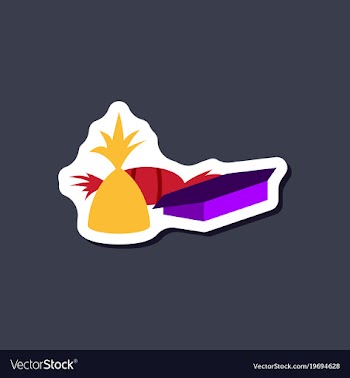 Paper sticker chocolate candies vector image