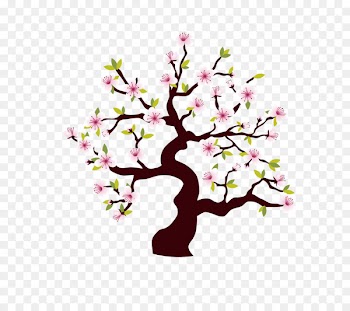 Paper Sticker Decal Wall Tree - Cherry blossoms 