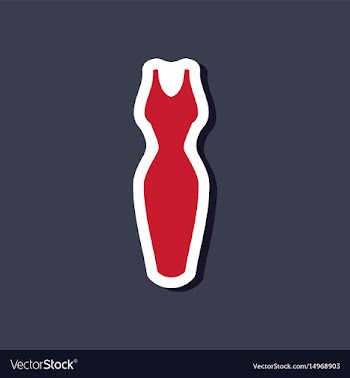 Paper sticker fashion clothes dress vector image