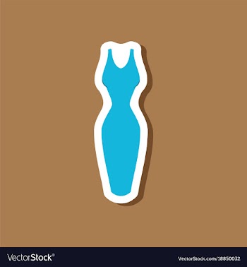 Paper sticker fashion clothes dress vector image