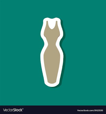Paper sticker fashion clothes dress vector image