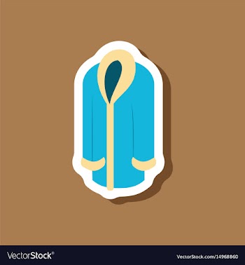 Paper sticker fashion clothes fur coat vector image