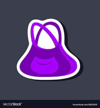 Paper sticker fashion clothes handbag vector image