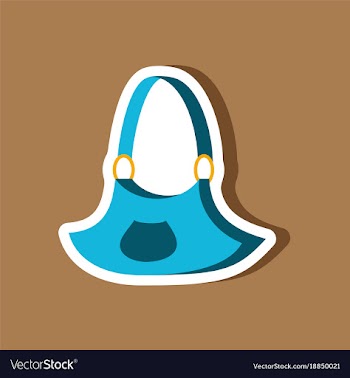 Paper sticker fashion clothes handbag vector image