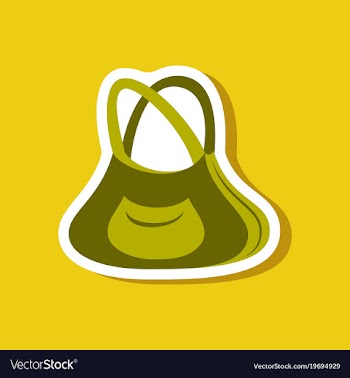 Paper sticker fashion clothes handbag vector image
