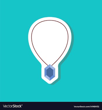 Paper sticker fashion clothes necklace with vector image