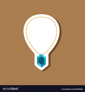Paper sticker fashion clothes necklace with vector image