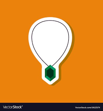 Paper sticker fashion clothes necklace with vector image
