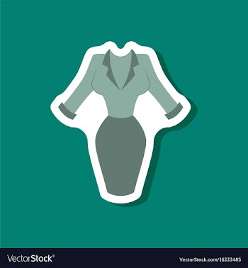 Paper sticker fashion clothes office dress vector image