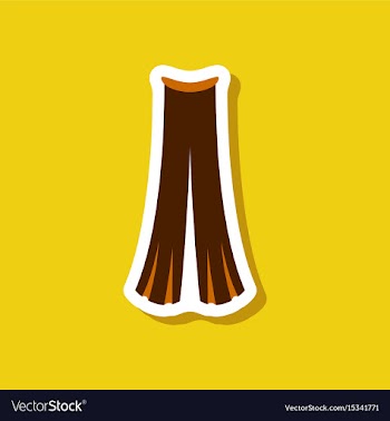 Paper sticker fashion clothes pants vector image