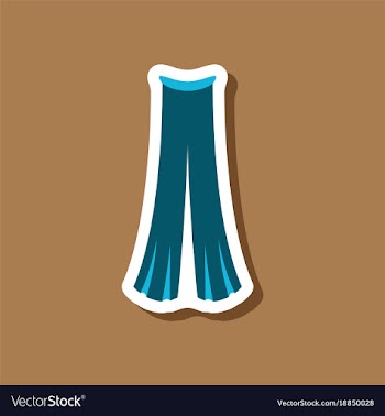 Paper sticker fashion clothes pants vector image