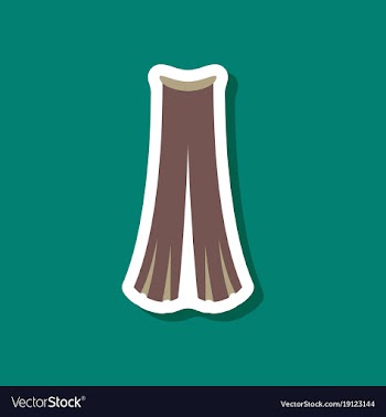 Paper sticker fashion clothes pants vector image