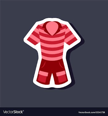 Paper sticker fashion clothes shorts and polo vector image